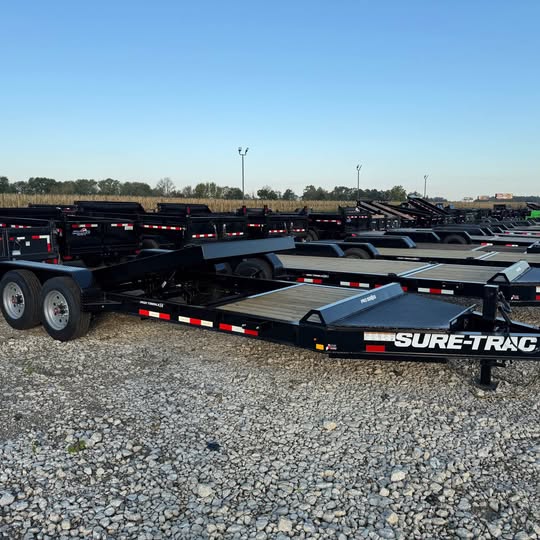 Sure Trac 82 x 20 Split Tilt Equipment Trailer - SKU 460377