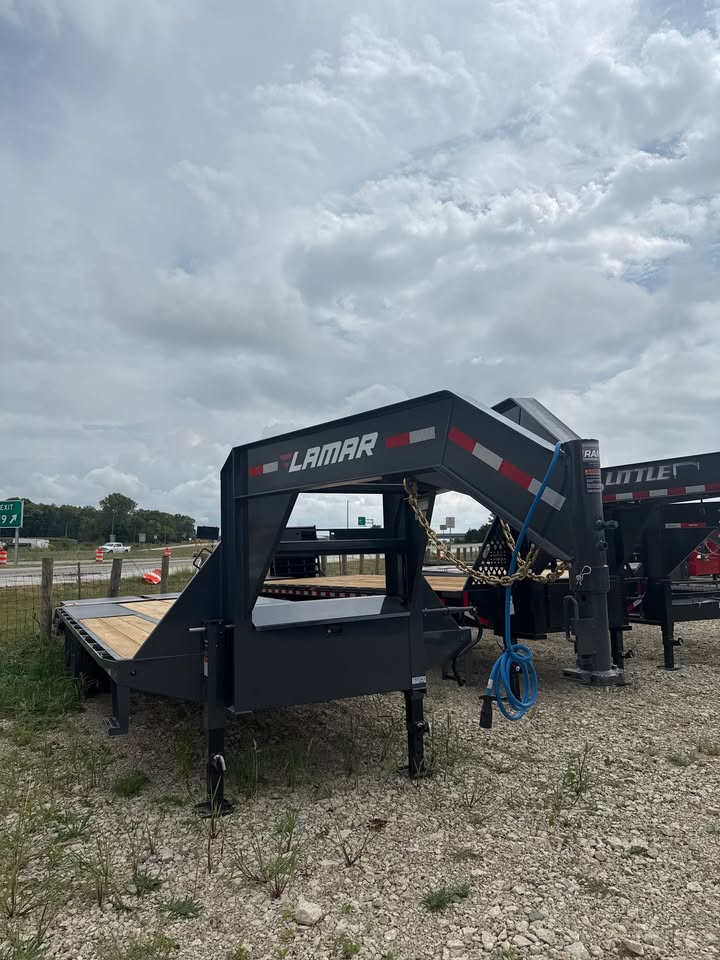 Lamar 102 in x 25 ft Gooseneck Flatbed Trailer - SKU 159343