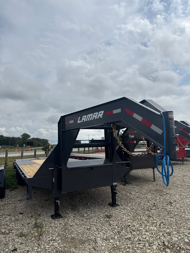 Lamar 102 in x 25 ft Gooseneck Flatbed Trailer - SKU 159344